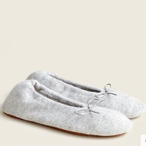 🤩 NEW J. Crew Cashmere ballet slippers Heather Dove Grey